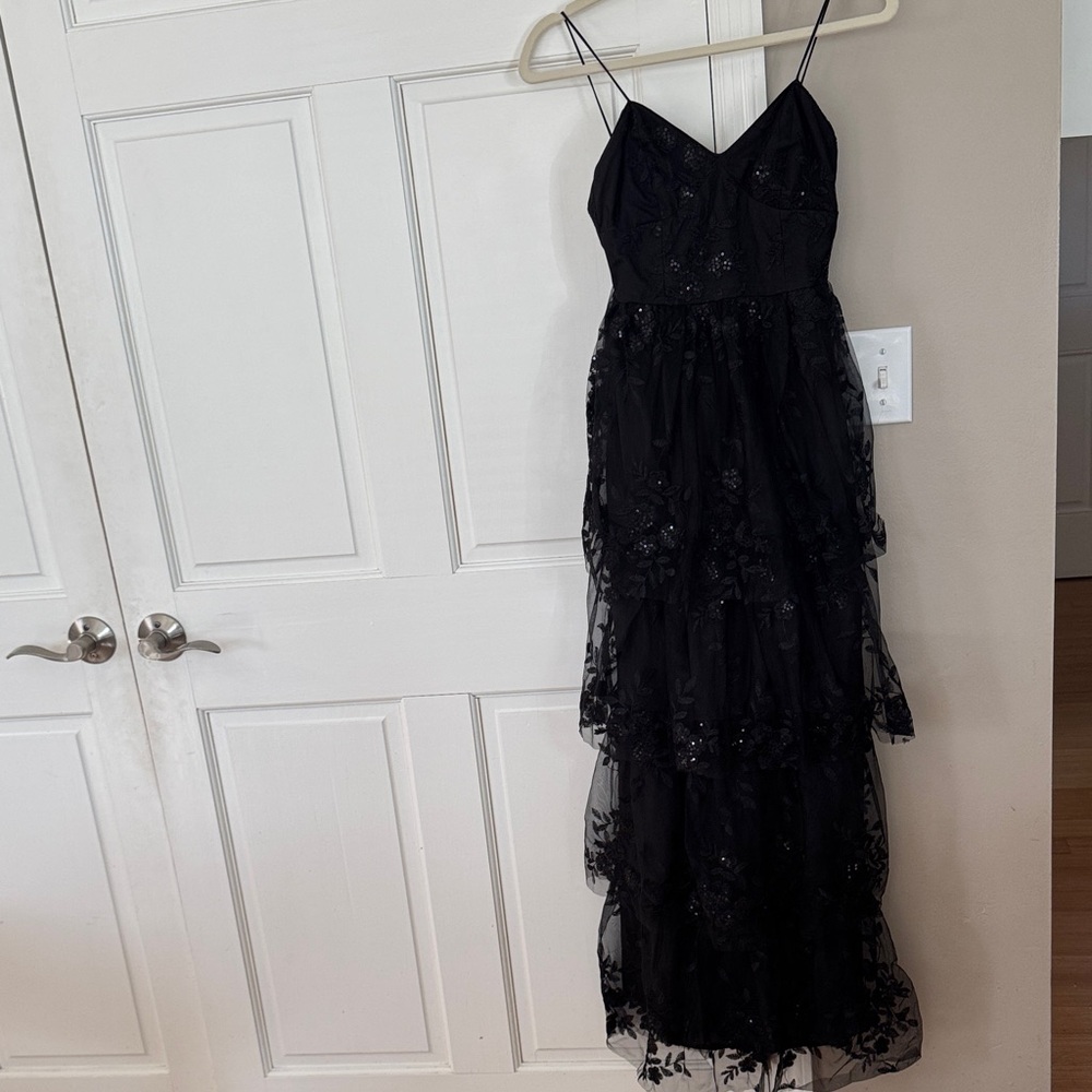 Altar'd State Black Lace Maxi Dress